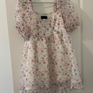 Blue Rain babydoll floral dress